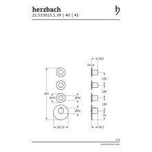 Herzbach DESIGN IX PVD LOGIC XL 3 Farbset für Universal-Thermostat-Modul Copper