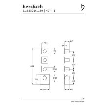 Herzbach DESIGN IX PVD LOGIC XL 3 Farbset für Universal-Thermostat-Modul Copper