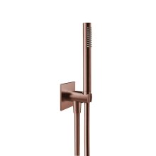 Herzbach DESIGN IX PVD Wannenset mit Konushalter undintegr. Brauseanschlussbogen seven square1250mm Copper