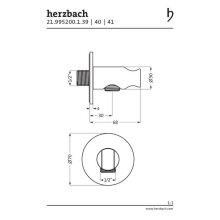 Herzbach DESIGN IX PVD Brauseanschlussbogen seven round Copper