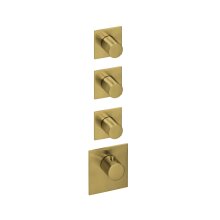 Herzbach DESIGN IX PVD LOGIC XL 3 Farbset für Universal-Thermostat-Modul Brass