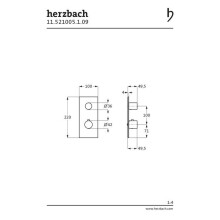 Herzbach LOGIC XL 1 / 1+ Farbset für Universal-Thermostat-Modul eckig Edelstahl gebürstet