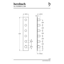 Herzbach LOGIC XL 5 / 5+ Farbset für Universal-Thermostat-Modul Edelstahl gebürstet