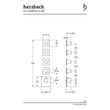 Herzbach LOGIC XL 4 für Universal-Thermostat-Modul Edelstahl gebürstet