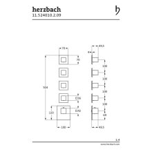 Herzbach LOGIC XL 4 für Universal-Thermostat-Modul Edelstahl gebürstet