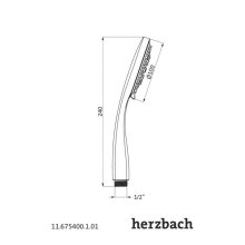 Herzbach deep Handbrause 100 Multi