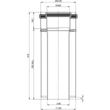 Atec Rohr PolyClassic kürzbar, konzentrisch,, DN 80/125, 255 mm