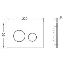 TECE loop WC-Betätigungsplatte Kunststoff für Zweimengentechnik, weiß