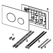 TECE loop WC-Betätigungsplatte Kunststoff für Zweimengentechnik, weiß