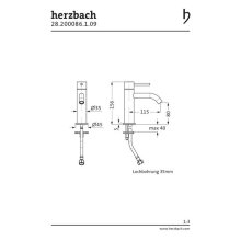 Herzbach DEEP iX Standventil für Kaltwasser