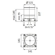 Herzbach LOGIC Standbatterie Universal-Einbaukörper