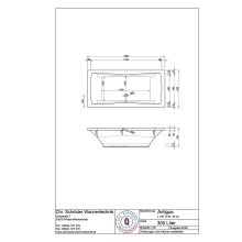 Schröder Rechteckbadewanne Antigua 190x90x44 cm weiß