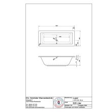 Schröder Rechteckwanne Lupor 190x80x49 cm weiß