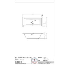 Schröder Rechteckwanne Lupor 180x90x49 cm weiß