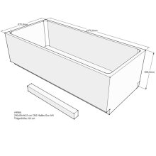 Schröder Badewannenträger für Malibu Eco 200x90