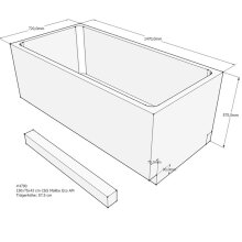 Schröder Badewannenträger für Malibu Eco 150x75