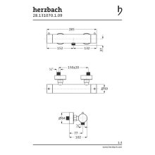 Herzbach DEEP iX Thermostat-Brausebatterie Aufputz