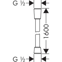 Hansgrohe Brauseschlauch Isiflex B 1600mm chrom