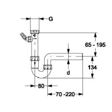 Haas Spülen-Röhrensiphon 1 1/2" DN40 mit einem Geräteanschluss