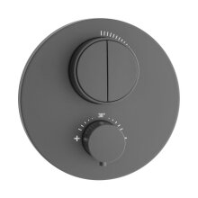 Herzbach DEEP Grey Unterputz Thermostat PUSH round für 2 Verbraucher