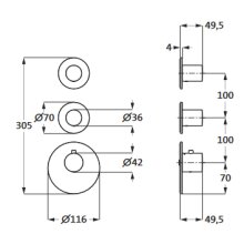 Herzbach DEEP Grey LOGIC XL 2 Farbset für Universal-Thermostat-Modul