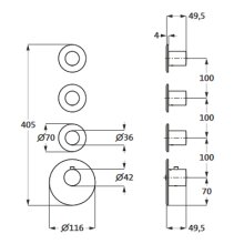 Herzbach DEEP Grey LOGIC XL 3 Farbset für Universal-Thermostat-Modul