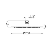 Herzbach DEEP Grey Regenbrause round Ø 250 mm