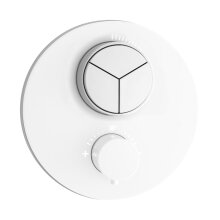 Herzbach DEEP White Unterputz Thermostat PUSH round für 3 Verbraucher