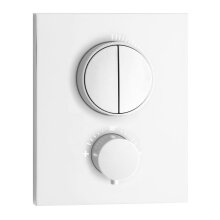 Herzbach DEEP White Unterputz Thermostat PUSH square für 2 Verbraucher