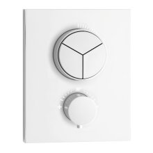 Herzbach DEEP White Unterputz Thermostat PUSH square für 3 Verbraucher