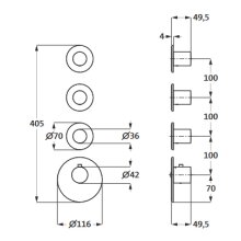 Herzbach DEEP White LOGIC XL 3 Farbset für Universal-Thermostat-Modul