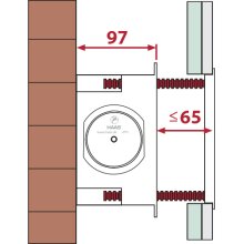 Haas Kunststoff-Wandeinbaukasten klein mit Sichtblende und Rohrbelüfter