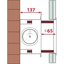 Haas Kunststoff-Wandeinbaukasten groß mit Sichtblende und Rohrbelüfter