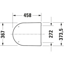 Duravit WC-Sitz ME by Starck m.Absenkautom. Scharniere edelstahl, weiss