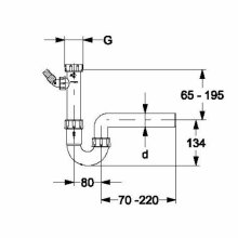 Haas PP-Spülensiphon 1 1/2" Greta mit einem WS-Anschluss, aus 100 % Recyclingmaterial