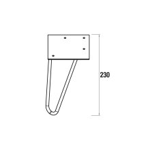 2er Set Füße UNIIQ 230mm Weiß