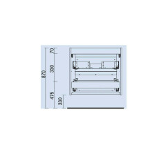 Waschtischunterschrank MONTERREY 800 2 Schubladen Macchiato