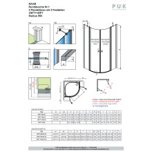 PUK Naab Runddusche Nr. 1 / Pendeltür 800 / Anschlag links