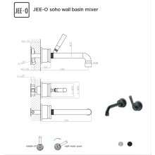 Wand Waschtischarmatur soho Edelstahl-Raw JEE-O