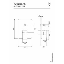 Herzbach CEO Wannenfüll- und Brausebatterie Farbset, Edelstahl