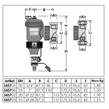 Caleffi DIRTMAGPRO® - 22mm Schlammabscheider mit Doppelmagnet