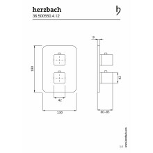 Herzbach CEO Thermostat Farbset für 1 Verbraucher, schwarz