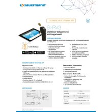 Sauermann Si-RV3 Intelligente drahtlose Vakuumsonde mit zwei Ventilen