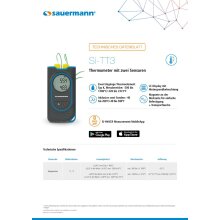 Sauermann Si TT3 Thermometer mit zwei Sensoren K Thermoelement-Temperatur