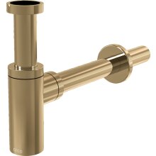 AlcaDrain Design Siphon 1 1/4" rund, Ganzmetall Gold glanz