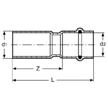 Frabo Pressfitting Reduzierstück I/A Kombifitting