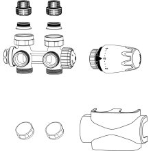 IMI Heimeier Multilux 4 Set Zweirohr weiß RAL 9016