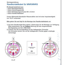 Reedkontakt-Kabel für Hauswasserzähler