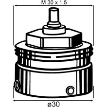 IMI Heimeier Anschlussadapter für Thermostatventile Vaillant (d= 30mm)