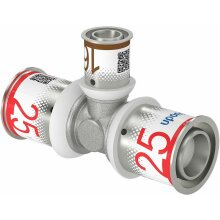 Uponor T-Stück S-Press PLUS reduziert aus Messing, verzinnt 25x16x25mm